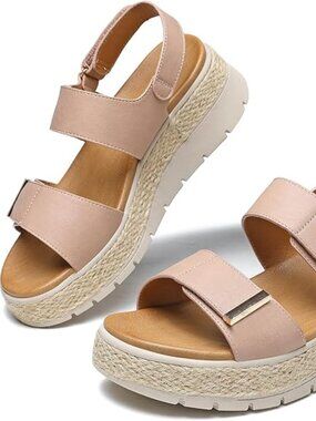 Espadrille Wedges for Women Platform Sandals Orthopedic Arch Support Wedge Heels
